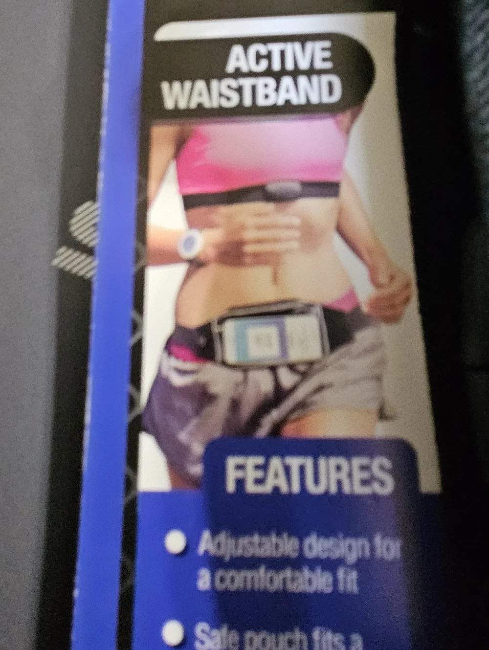 Pro Strength Active Pink Waistband Smartphone Holder Key Pocket Earbud Wire Hole